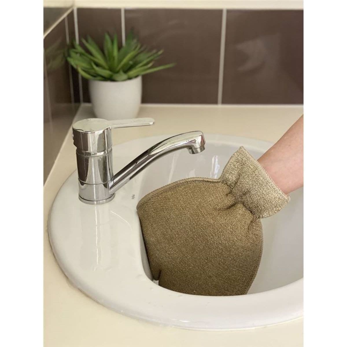 Thumbnail White Magic EcoCloth Bathroom Glove Pebble 1 Pack