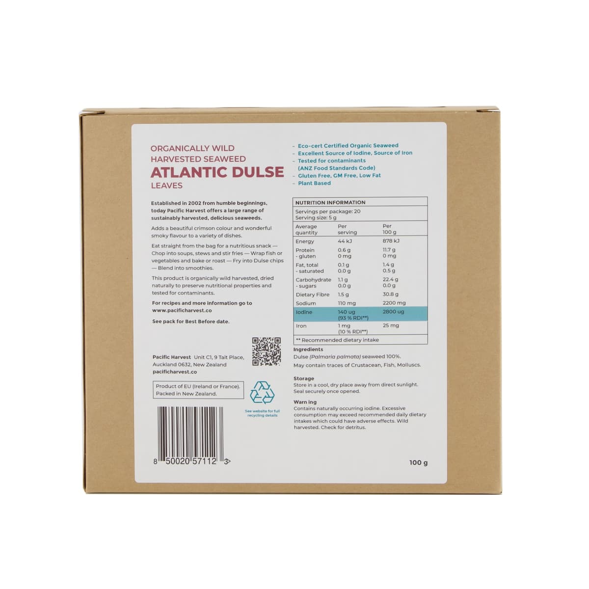 Thumbnail Pacific Harvest Atlantic Dulse Leaves 100g