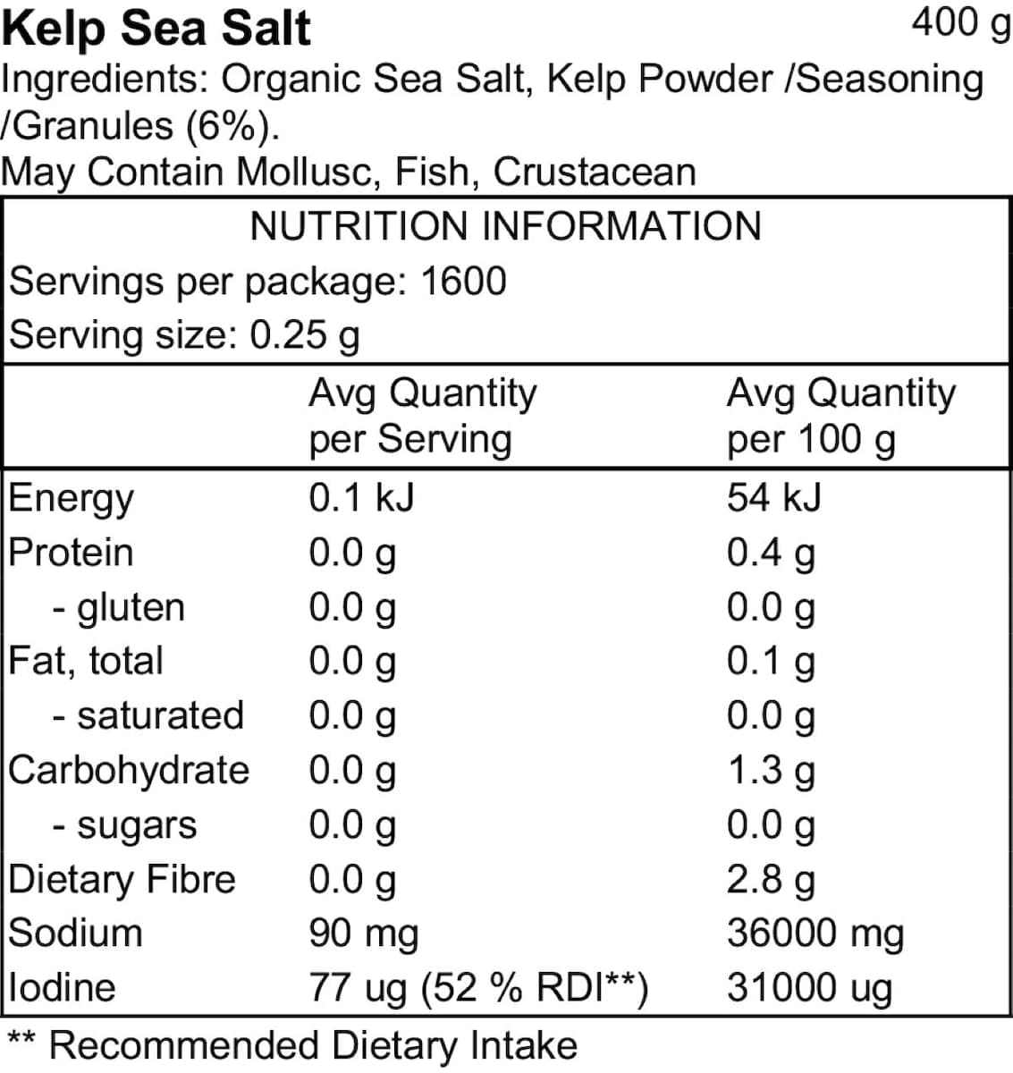 Thumbnail Pacific Harvest Kelp Salt Naturally Iodised 400g