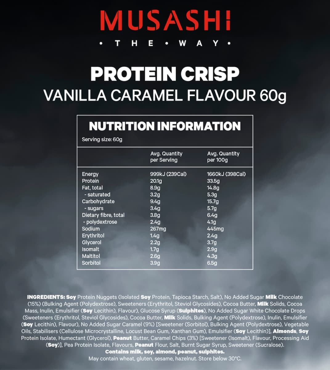 Thumbnail Musashi Protein Crisp Bar Vanilla Caramel 12 x 60g