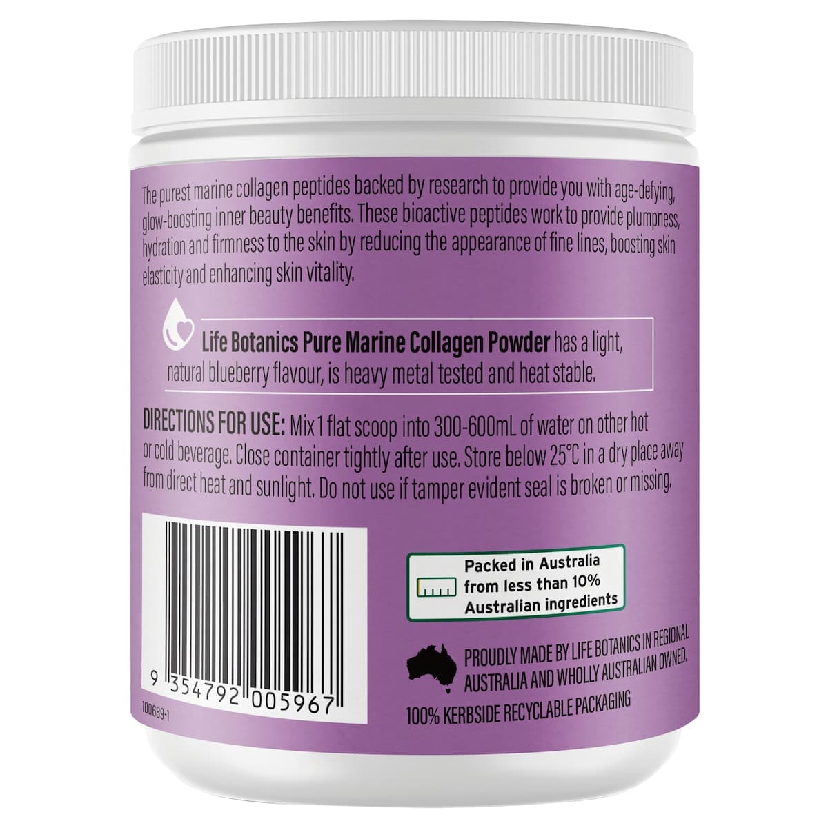 Thumbnail Life Botanics Marine Collagen Powder Blueberry 160g