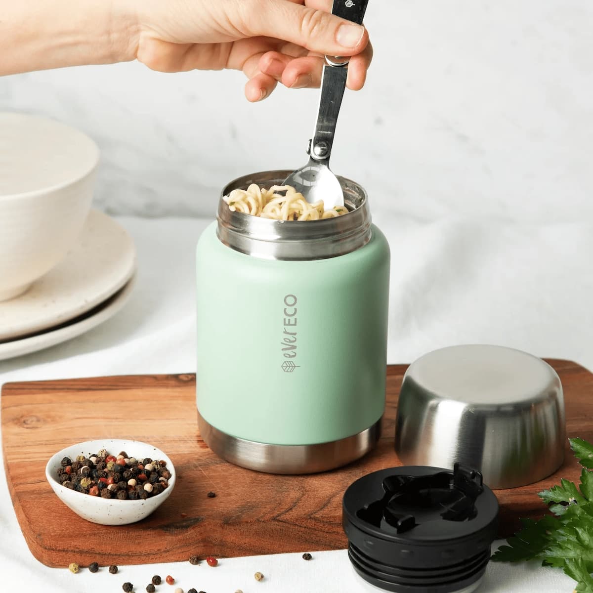 Thumbnail Ever Eco Insulated Stainless Steel Food Jar Sage 500ml
