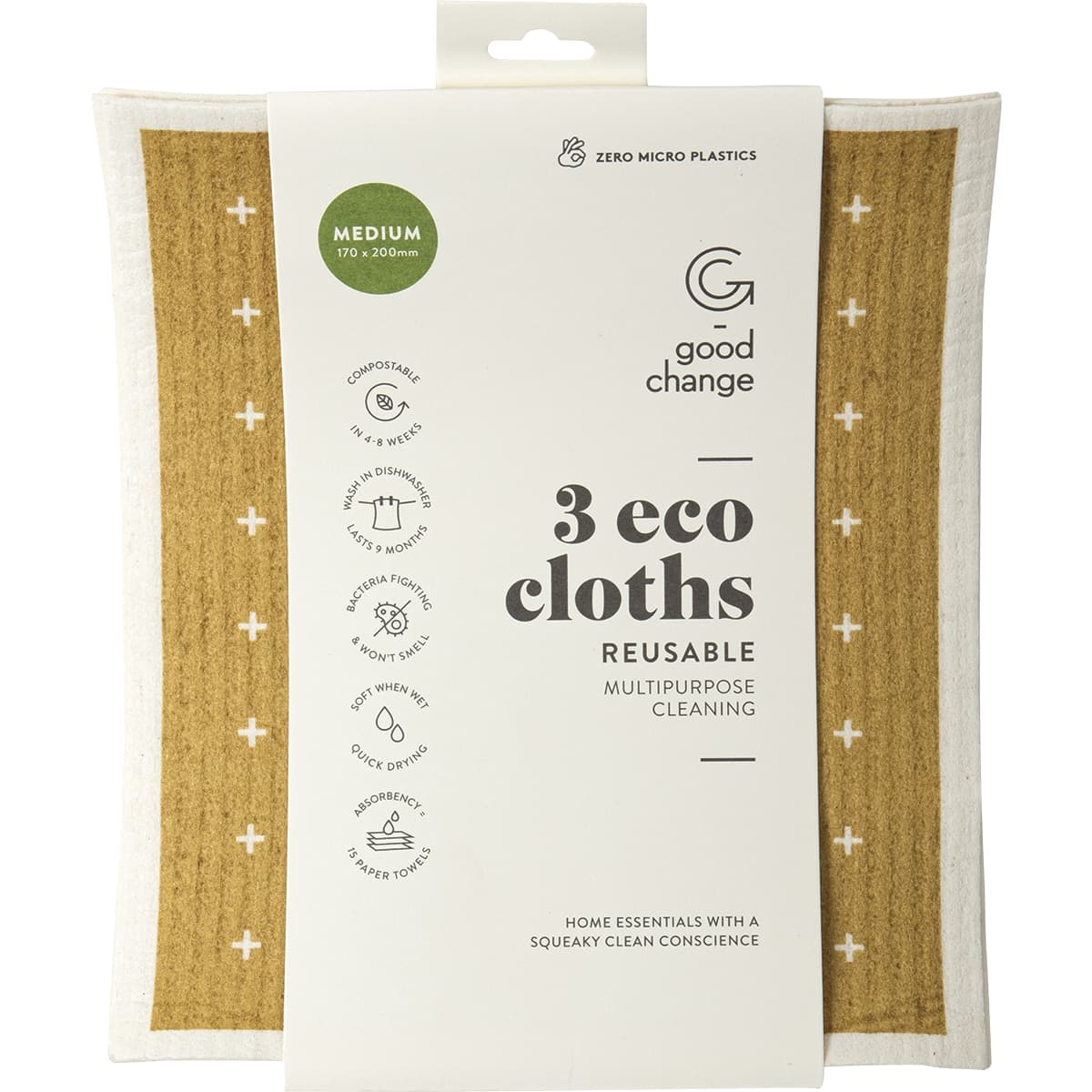 Thumbnail Good Change Store Eco Cloth Medium 3 Pack