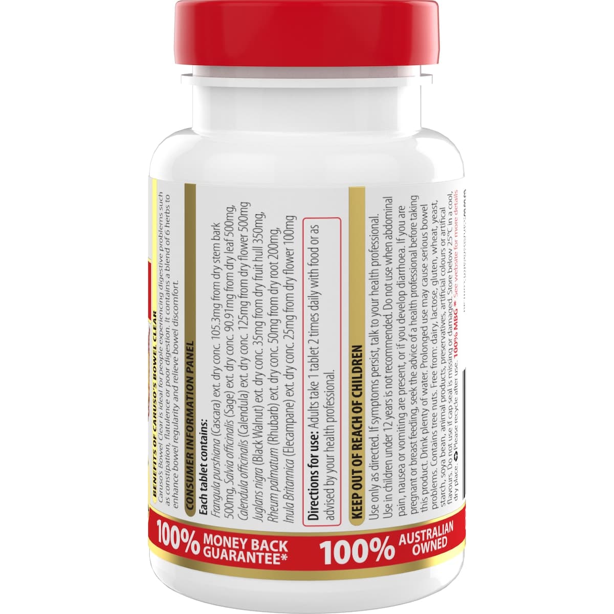 Thumbnail Carusos Bowel Clear Constipation Relief 30 Tablets