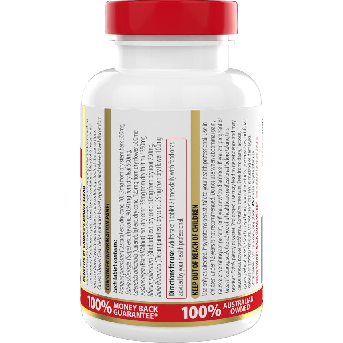 Thumbnail Carusos Bowel Clear Constipation Relief 60 Tablets