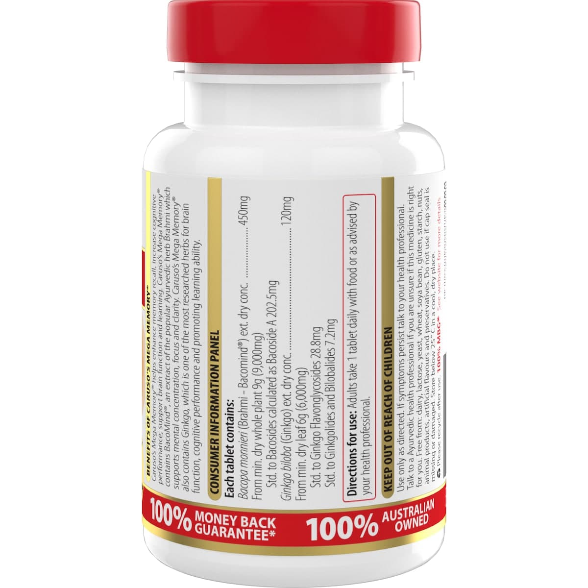 Thumbnail Carusos Mega Memory 60 Tablets