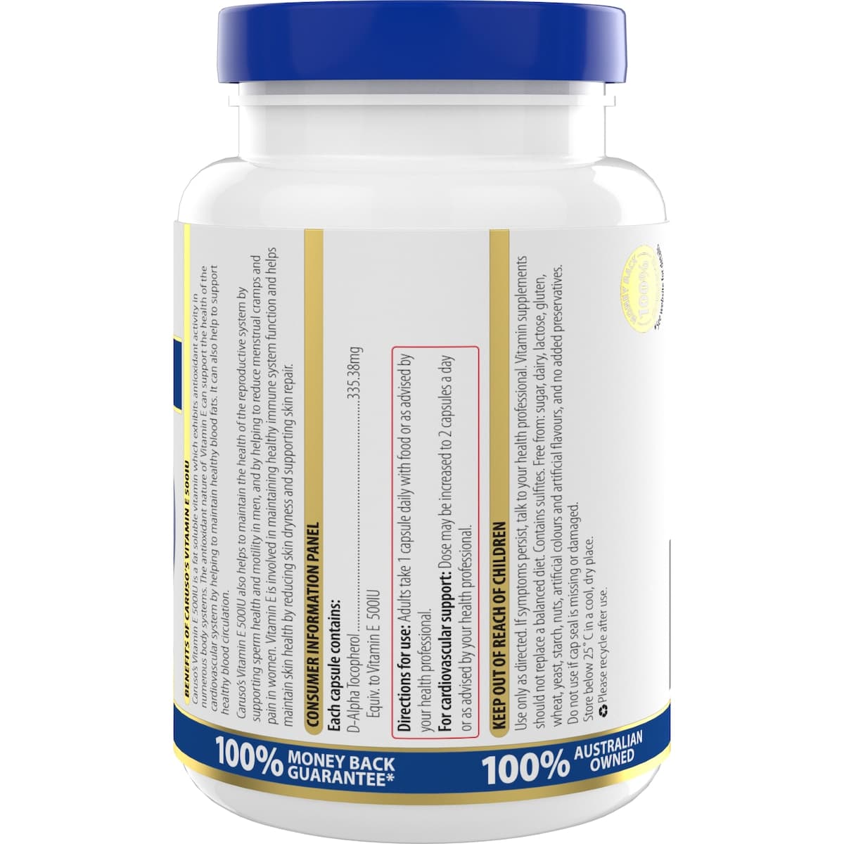 Thumbnail Carusos Vitamin E 500IU 150 Capsules