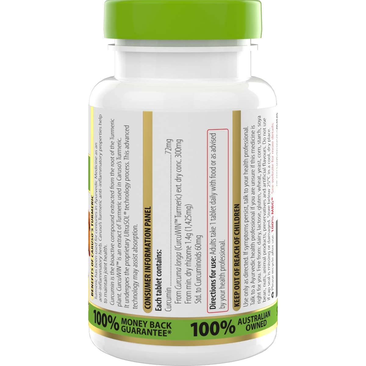 Thumbnail Carusos Turmeric Anti-Inflammatory 50 Tablets