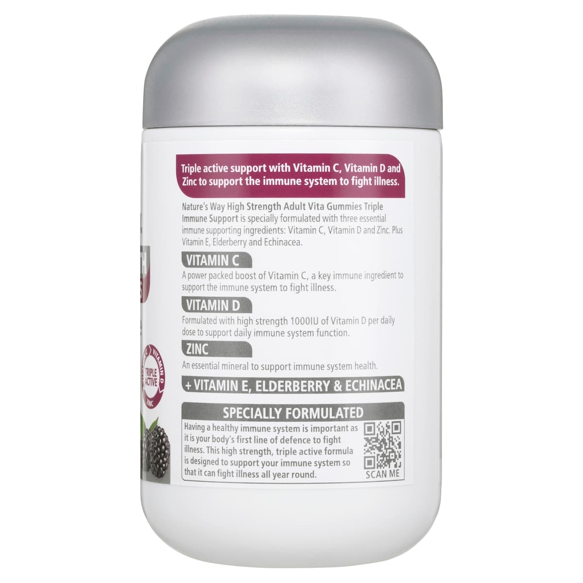 Thumbnail Nature's Way High Strength Adult Vita Gummies Triple Immune 50 Pack
