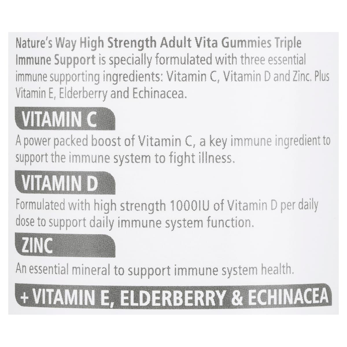 Thumbnail Nature's Way High Strength Adult Vita Gummies Triple Immune 50 Pack