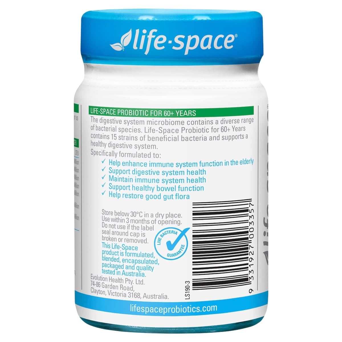 Thumbnail Life-Space Probiotic for 60+ Years 60 Capsules