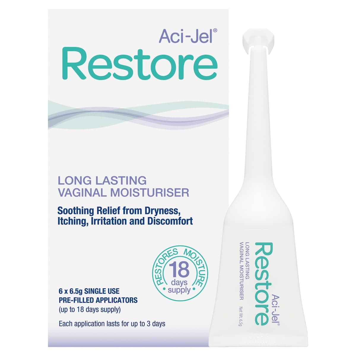 Thumbnail Aci-Jel Restore Vaginal Moisturiser 6 x 6.5g Pre-filled Applicators