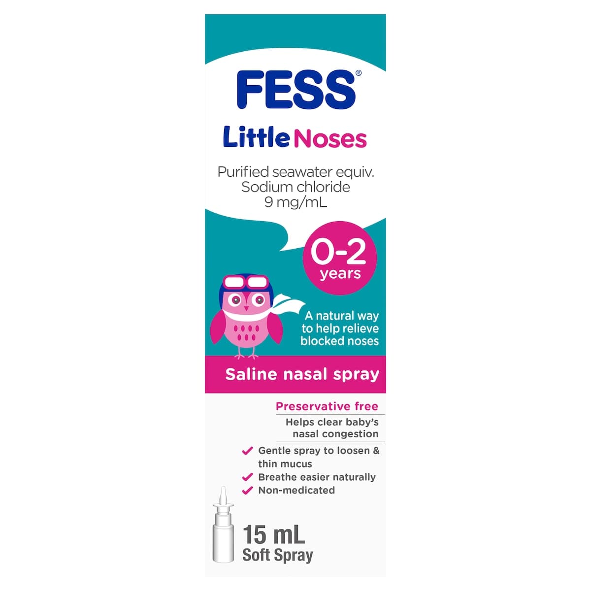 Thumbnail Fess Little Noses Saline Nasal Spray 15ml
