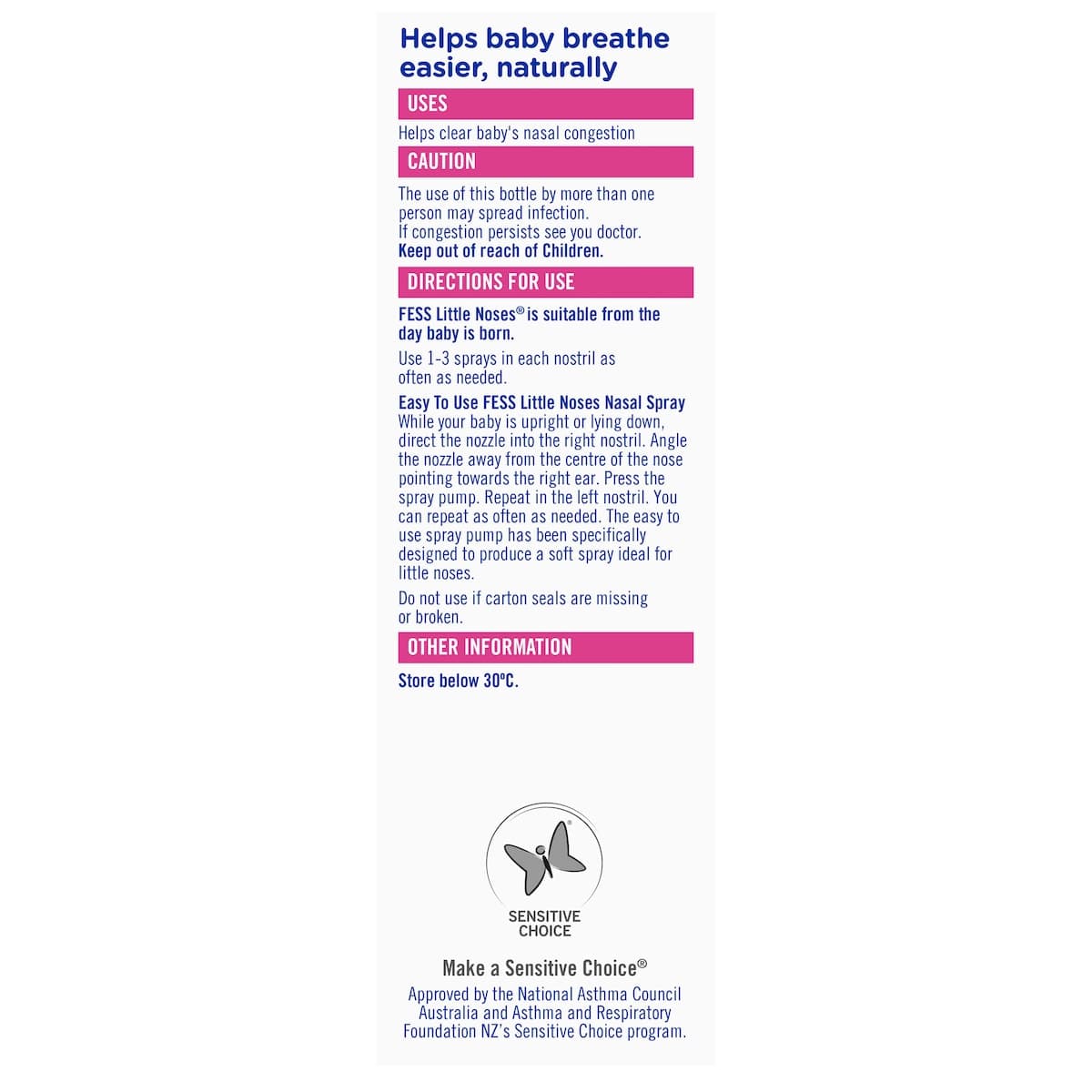 Thumbnail Fess Little Noses Saline Nasal Spray 15ml