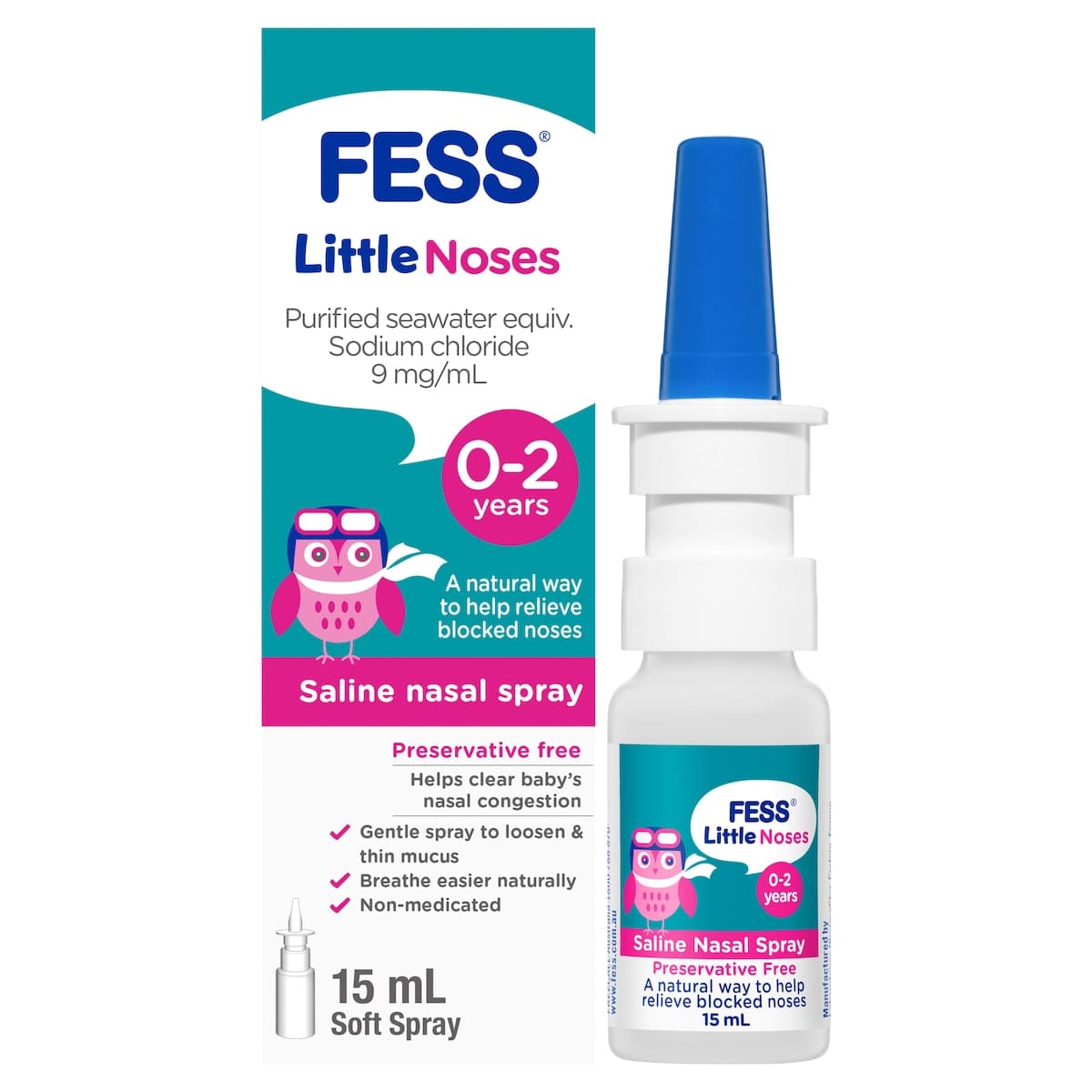 Thumbnail Fess Little Noses Saline Nasal Spray 15ml