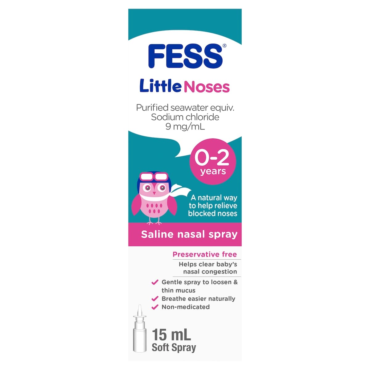 Thumbnail Fess Little Noses Saline Nasal Spray 15ml