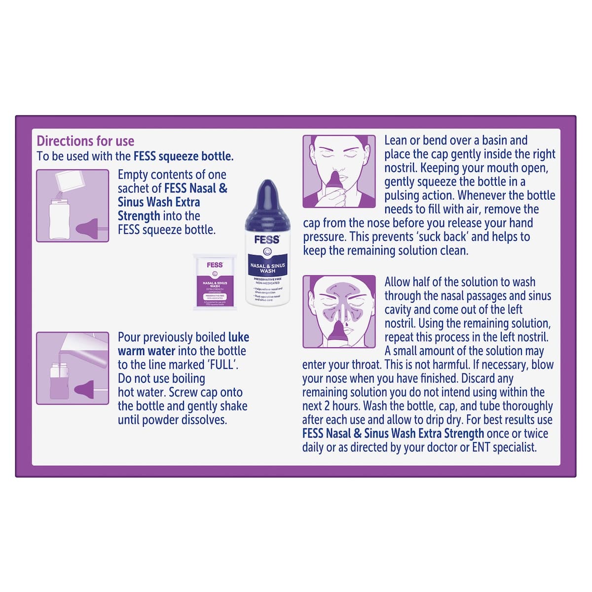 Thumbnail FESS Nasal & Sinus Wash Extra Strength Refill 24 Sachets