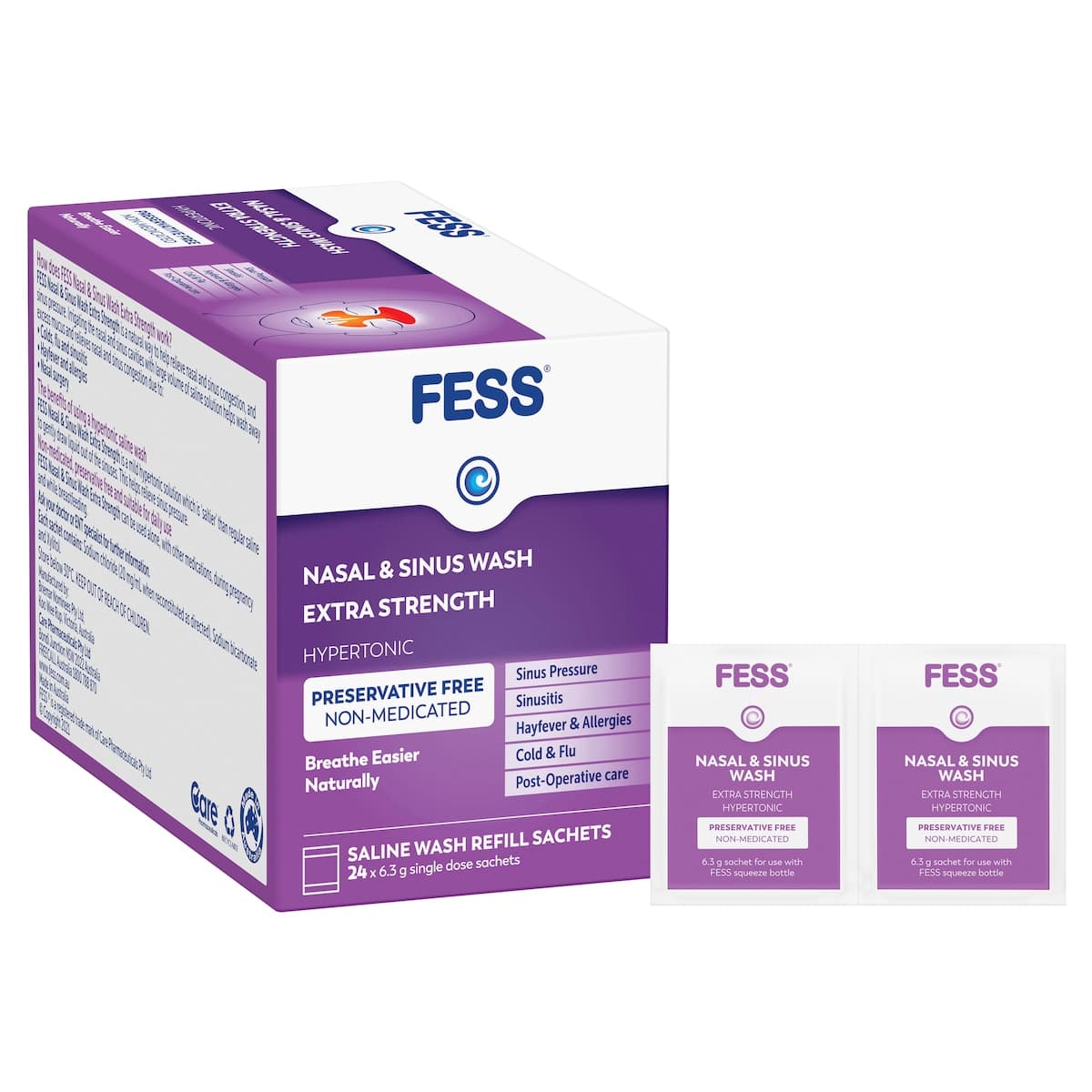 Thumbnail FESS Nasal & Sinus Wash Extra Strength Refill 24 Sachets