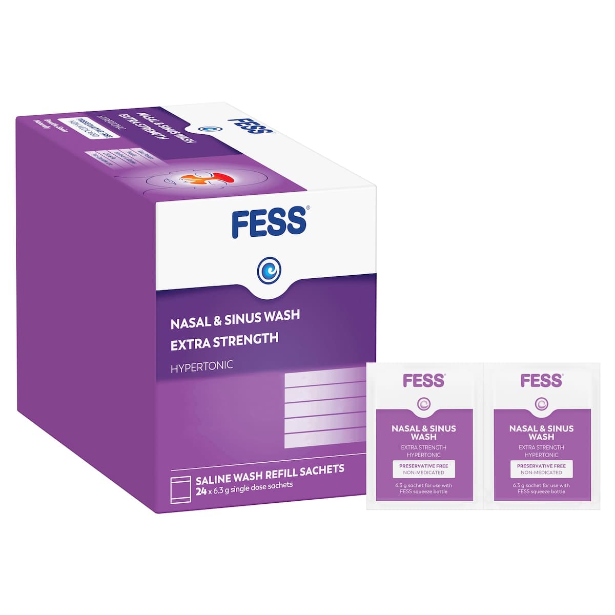 Thumbnail FESS Nasal & Sinus Wash Extra Strength Refill 24 Sachets