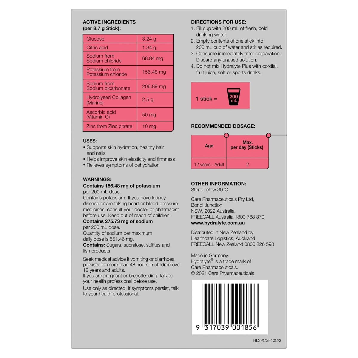 Thumbnail Hydralyte Plus Collagen Powder Sticks 10 Pack