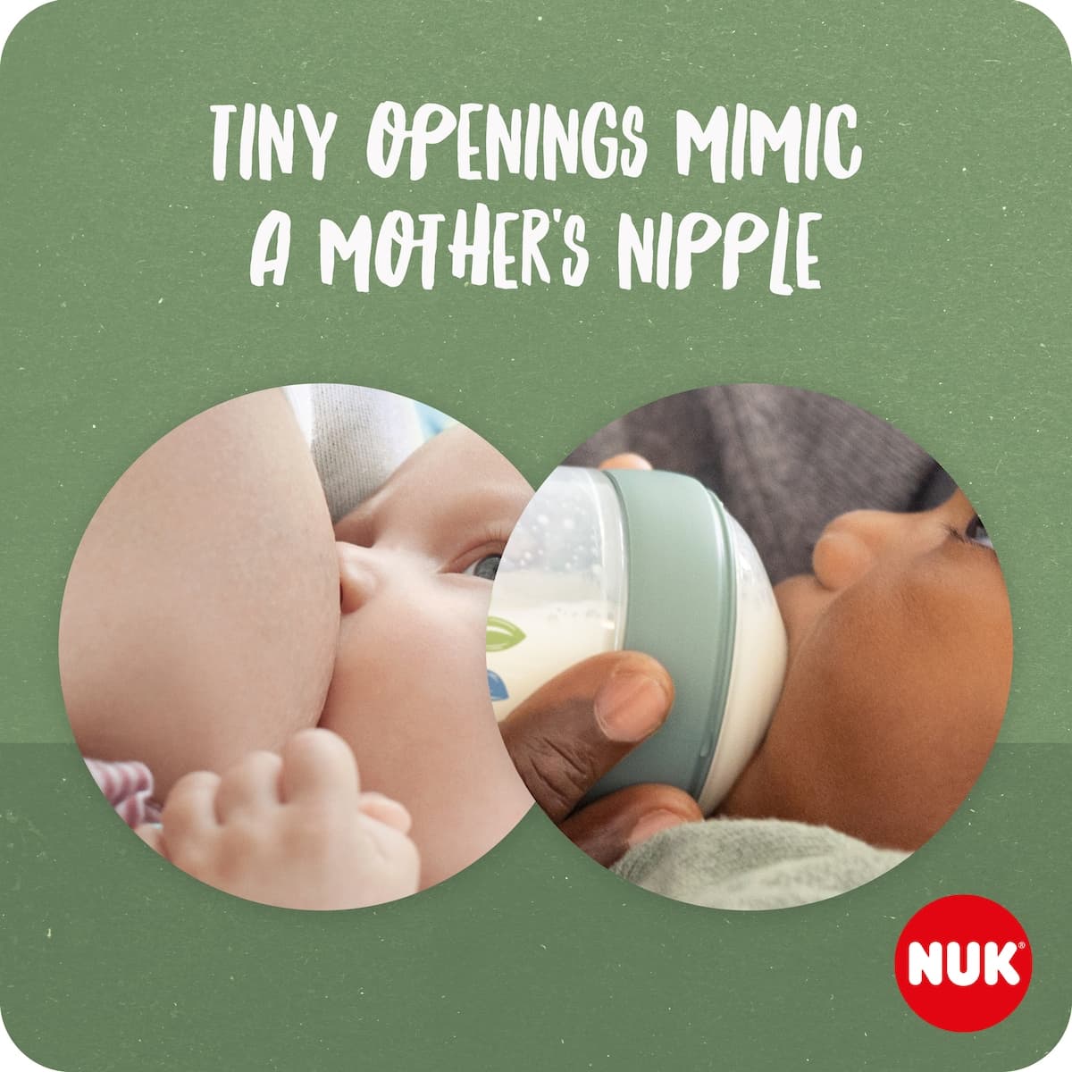 Thumbnail NUK For Nature Baby Bottle Silicone Teats 6-18 Months Medium 2 pack