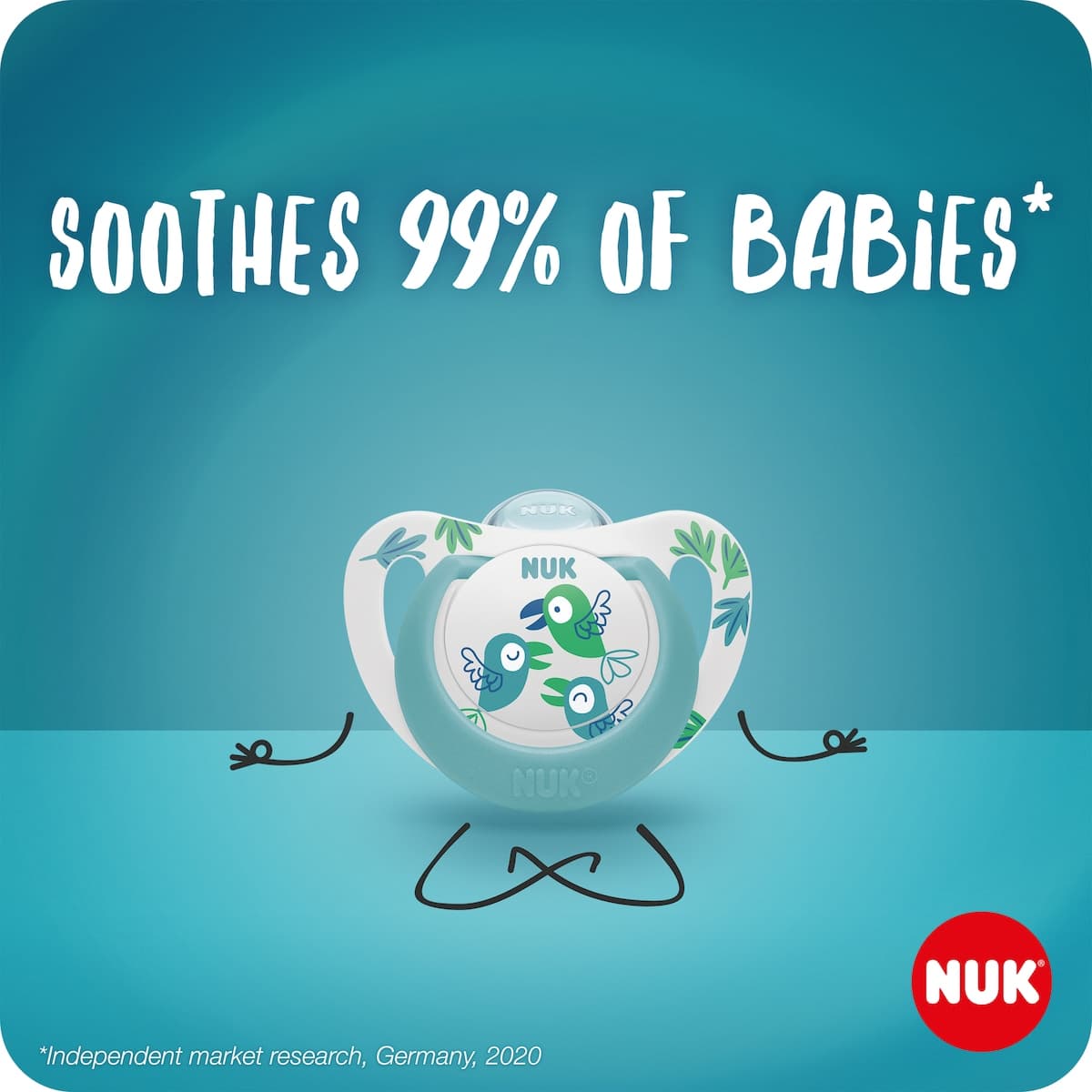 Thumbnail NUK Star Silicone Baby Dummy 0-2 Months 2 pack