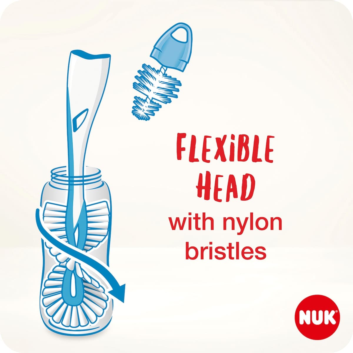 Thumbnail NUK 2-in-1 Flexible Bottle and Teat Cleaning Brush
