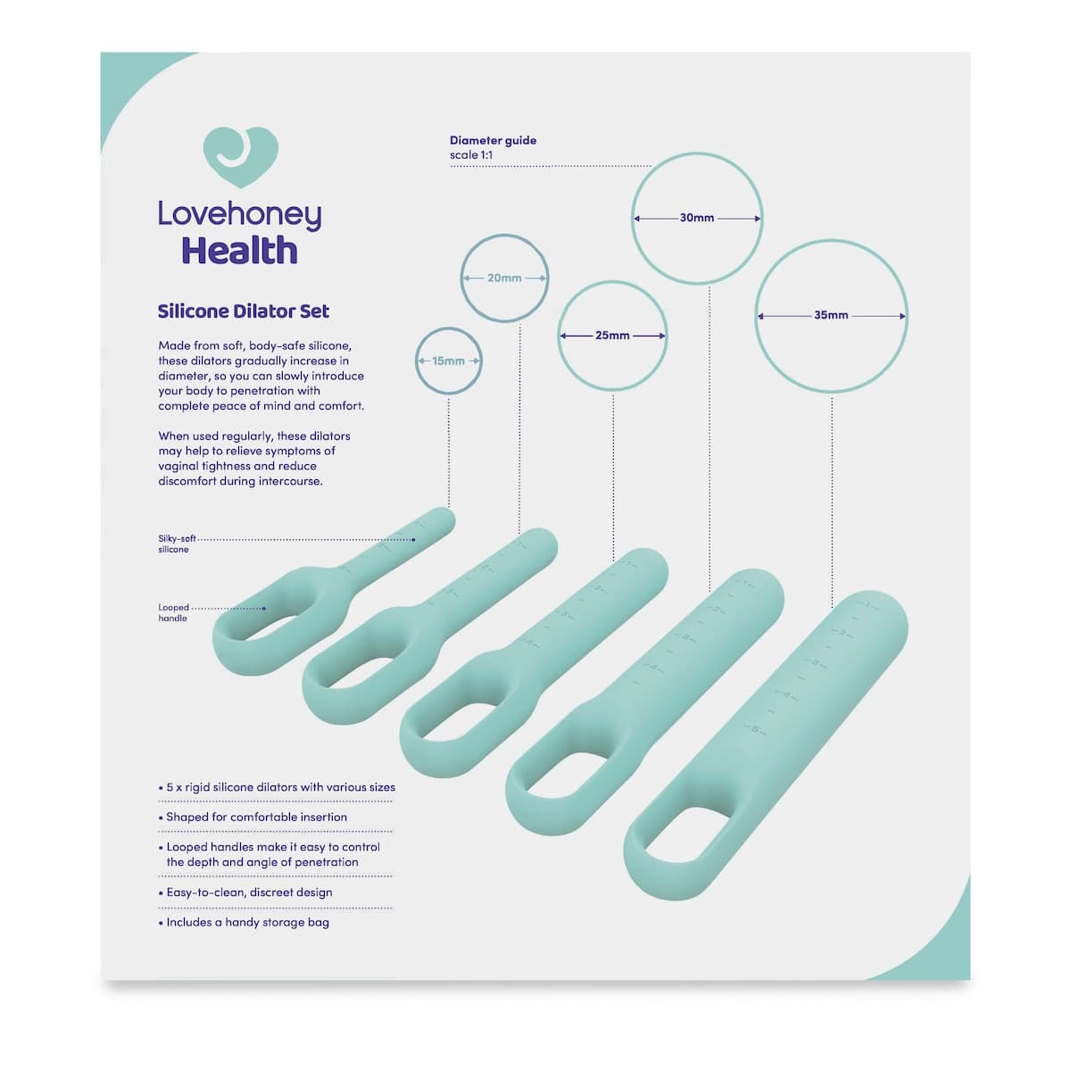 Thumbnail Lovehoney Silicone Vaginal Dilator Set