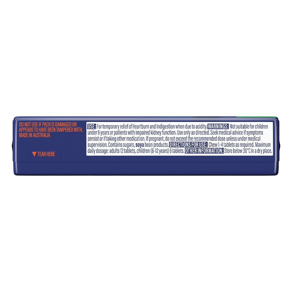 Thumbnail Quick-Eze Chewy Peppermint Antacid Tablets 8 Pack