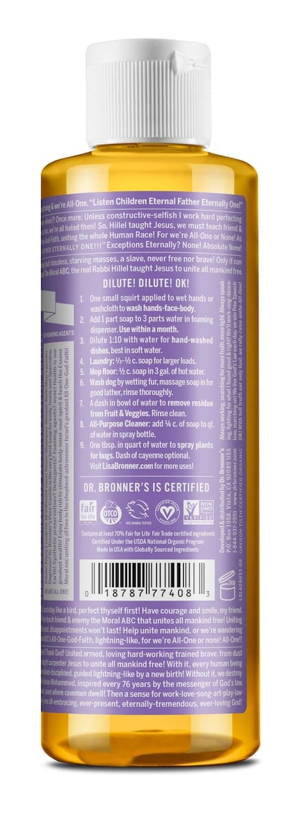 Thumbnail Dr Bronner's Pure Castile Liquid Magic Soap Lavender 237ml
