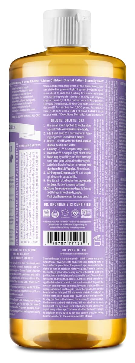 Thumbnail Dr Bronner's Pure Castile Liquid Magic Soap Lavender 946ml