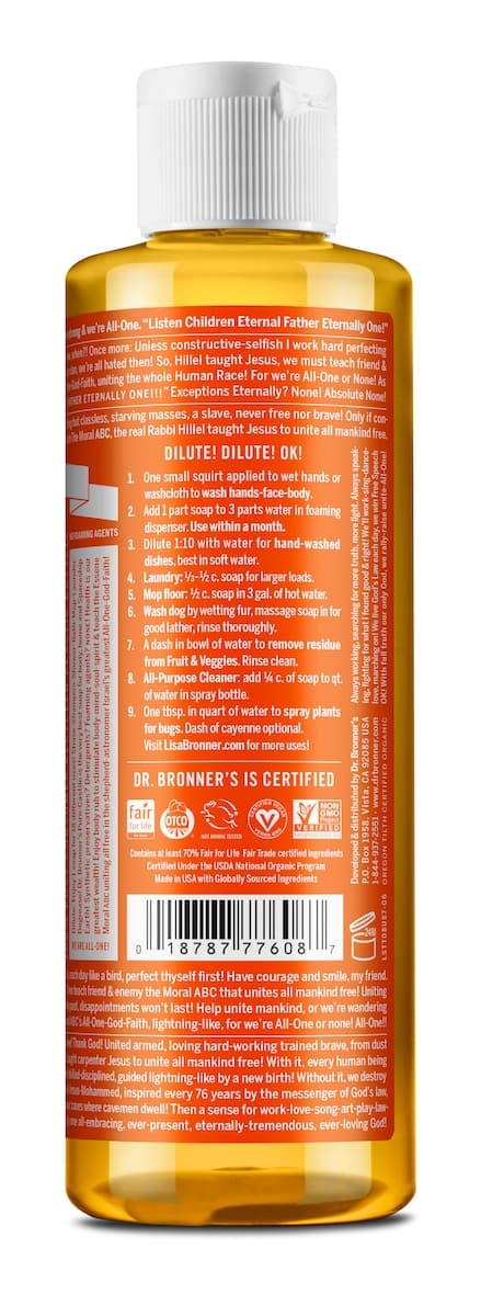 Thumbnail Dr Bronner's Pure Castile Liquid Magic Soap Tea Tree 237ml