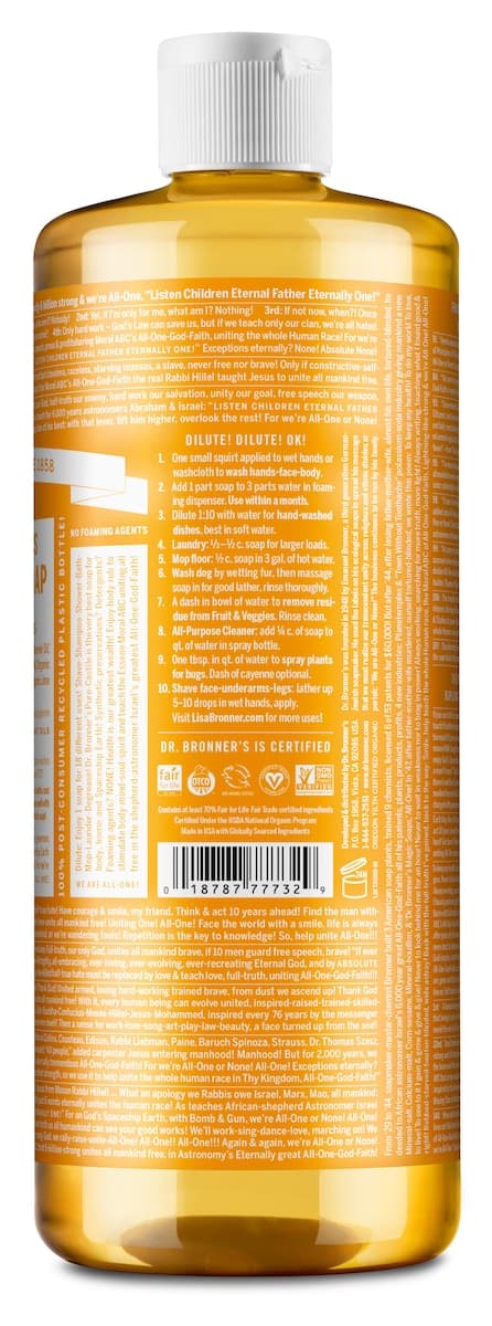 Thumbnail Dr Bronner's Pure Castile Liquid Magic Soap Citrus 946ml
