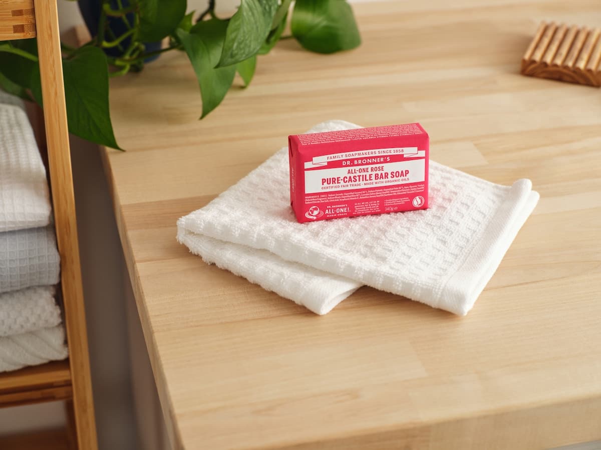 Thumbnail Dr Bronner's Pure Castile Magic Bar Soap Rose 140g
