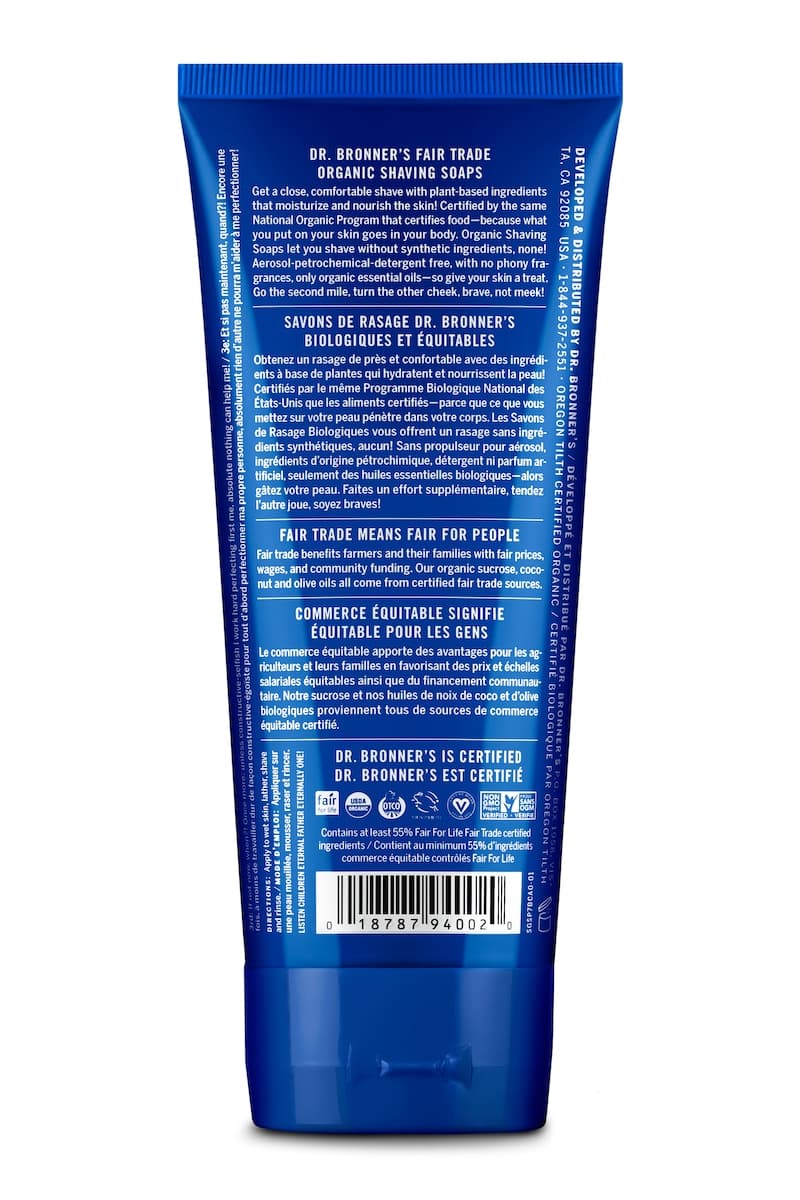 Thumbnail Dr Bronner's Organic Shaving Soap Peppermint 208ml