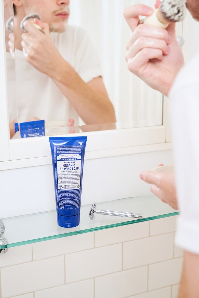 Thumbnail Dr Bronner's Organic Shaving Soap Peppermint 208ml