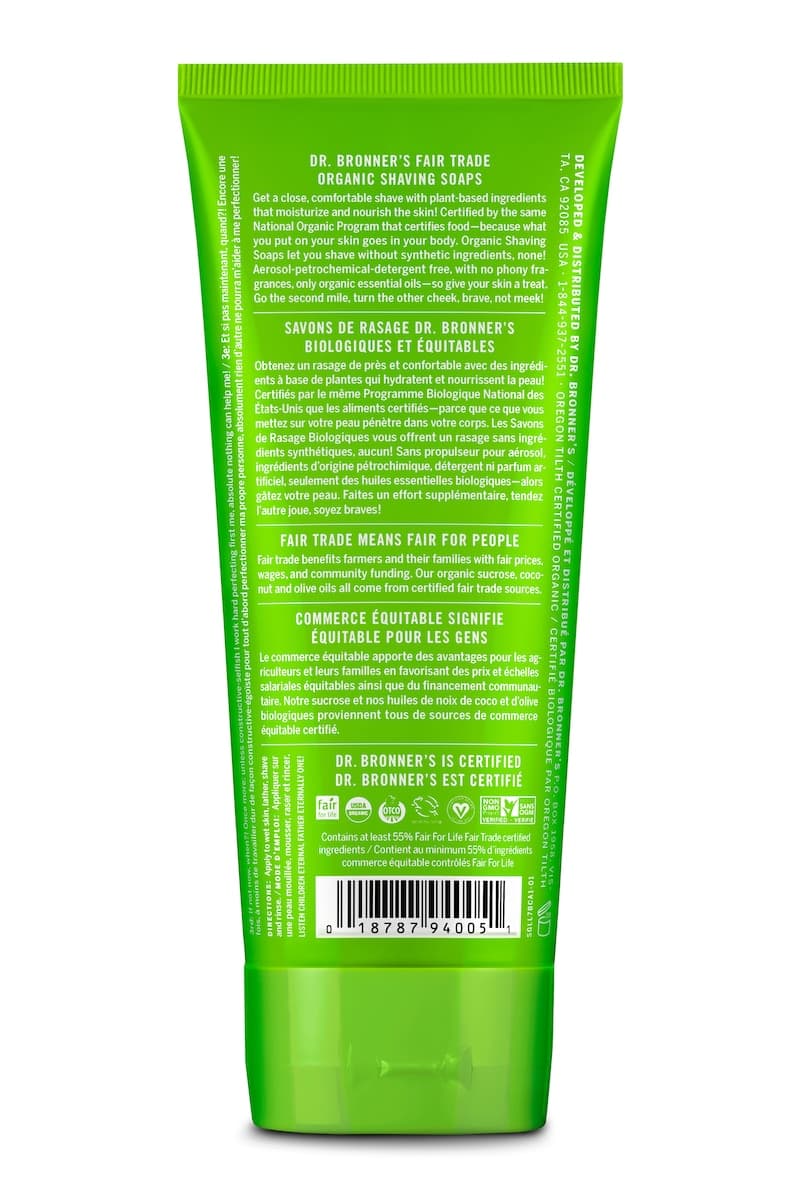 Thumbnail Dr Bronner's Organic Shaving Soap Lemongrass Lime 208ml