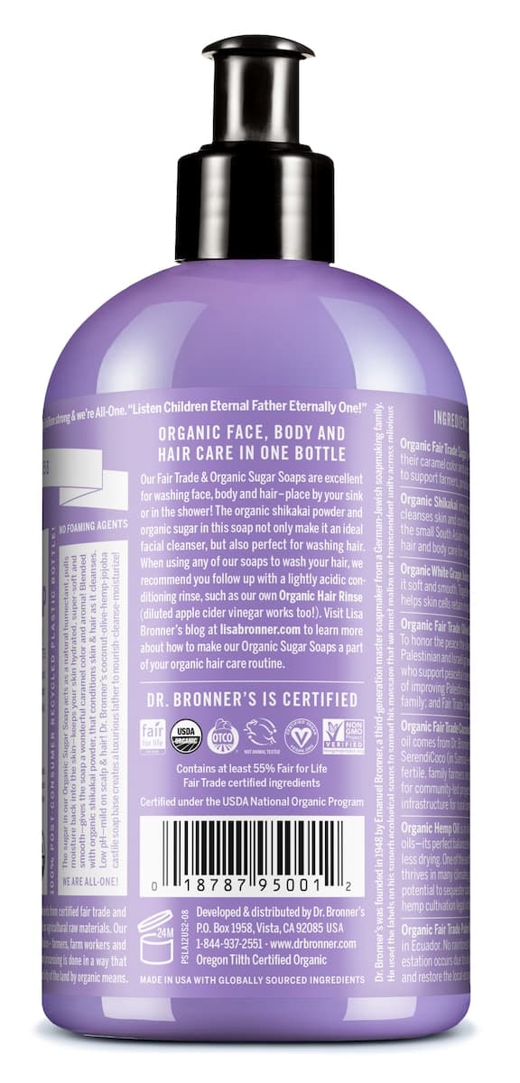 Thumbnail Dr Bronner's Organic Sugar Soap Lavender 355ml
