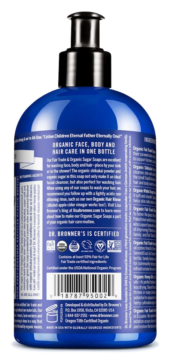 Thumbnail Dr Bronner's Organic Sugar Soap Peppermint 355ml