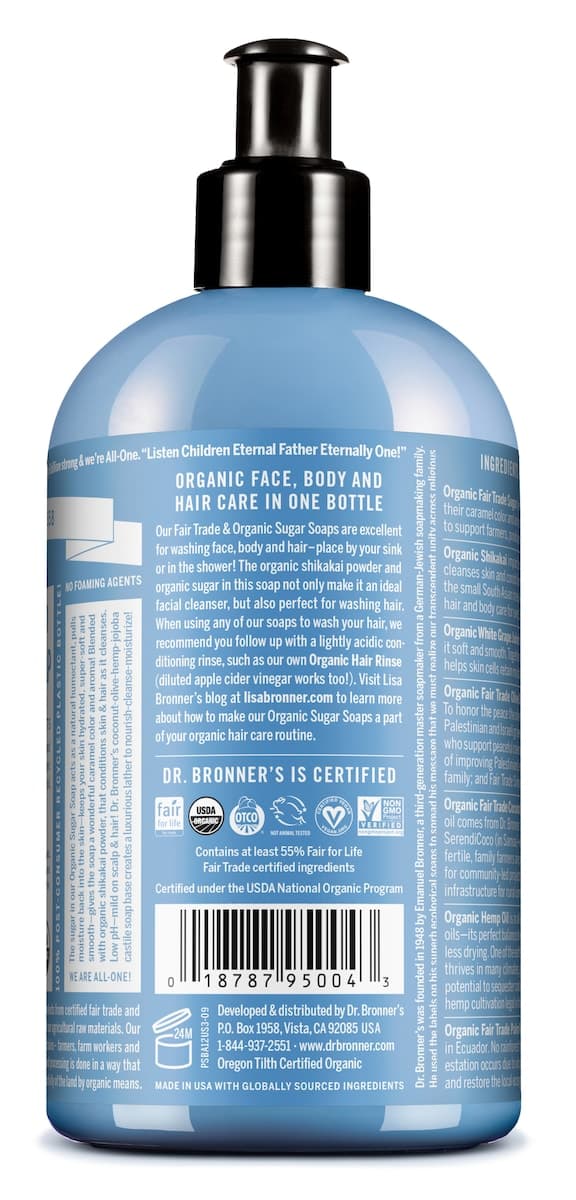 Thumbnail Dr Bronner's Organic Sugar Soap Baby Unscented 355ml