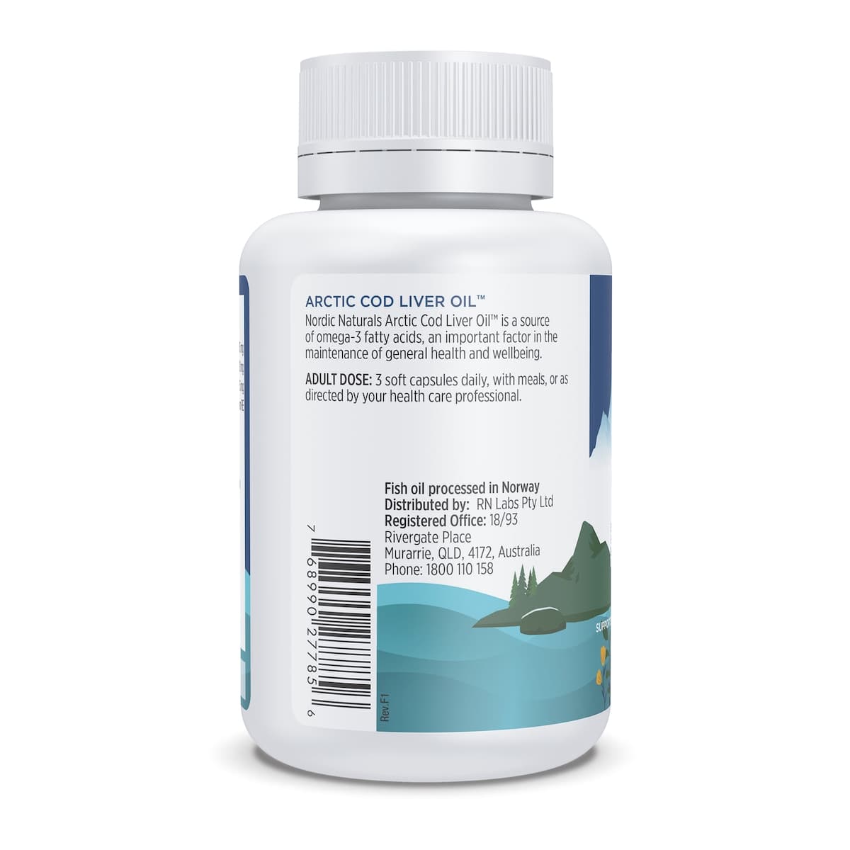 Thumbnail Nordic Naturals Arctic Cod Liver Oil Lemon 90 Soft Gels