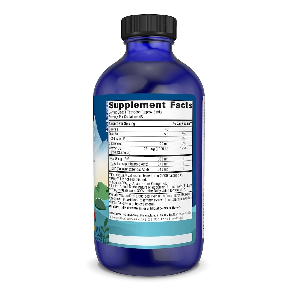 Thumbnail Nordic Naturals Arctic-D Liquid Cod Liver Oil Lemon 237ml
