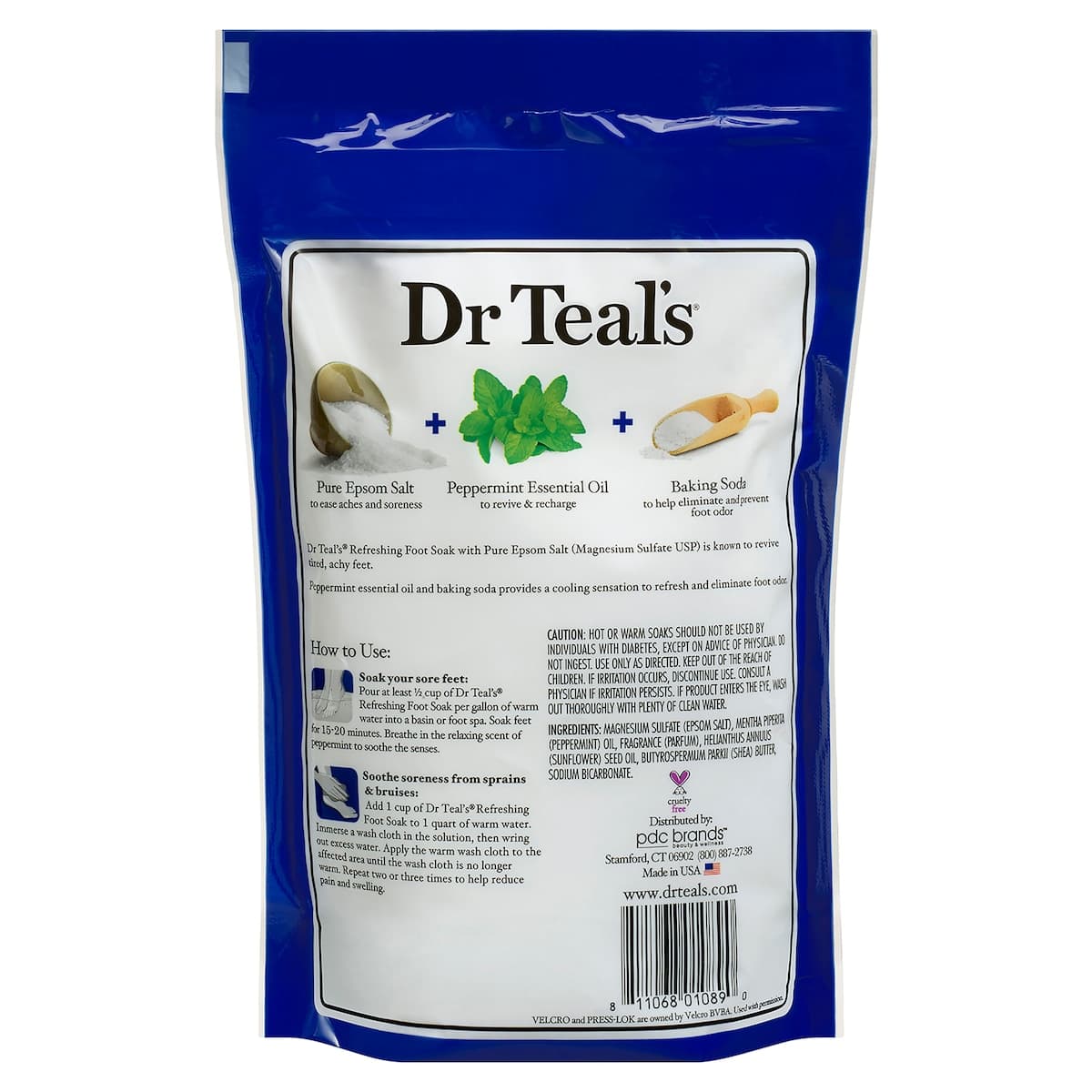 Thumbnail Dr Teals Epsom Salt Foot Soak Peppermint 908g