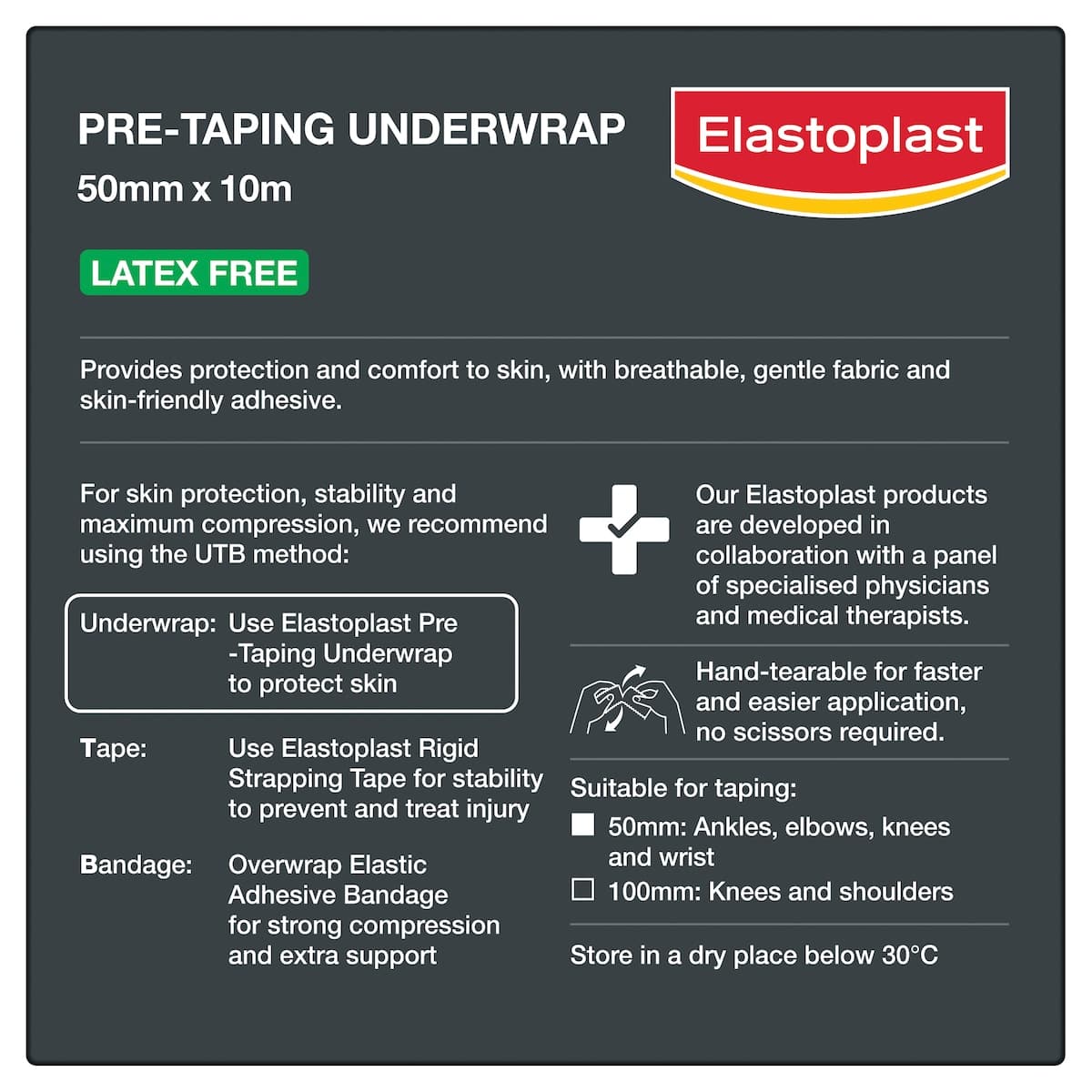 Thumbnail Elastoplast Pre-Taping Underwrap 50mm x 10m Roll