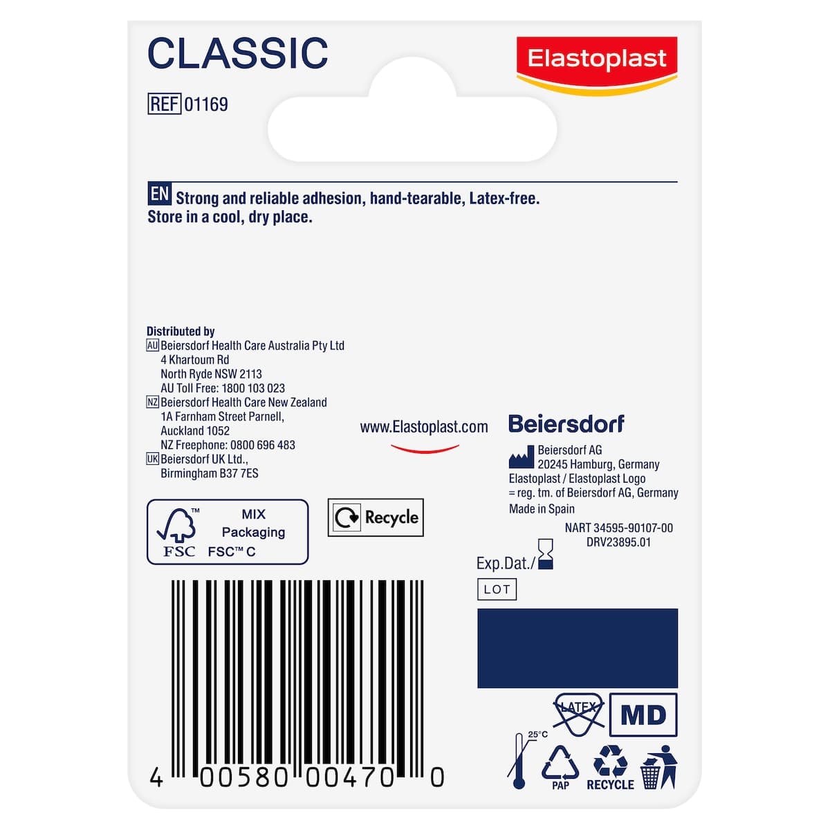 Thumbnail Elastoplast Classic Fixation Tape 2.5cm x 5m