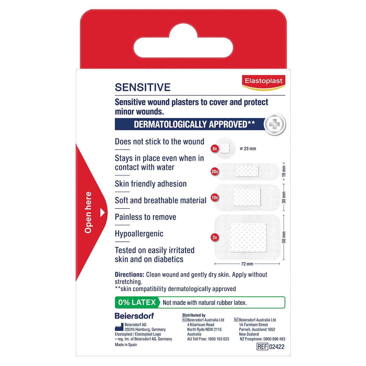 Thumbnail Elastoplast Sensitive Plasters Assorted 40 Pack