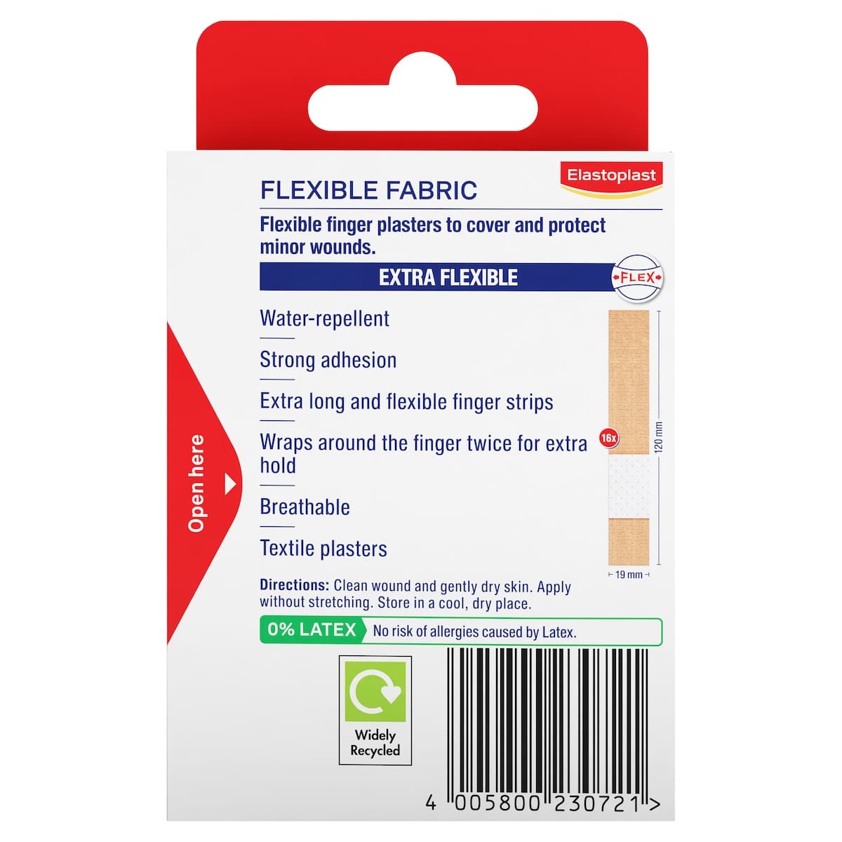 Thumbnail Elastoplast Flexible Fabric Finger Strips 16 Pack