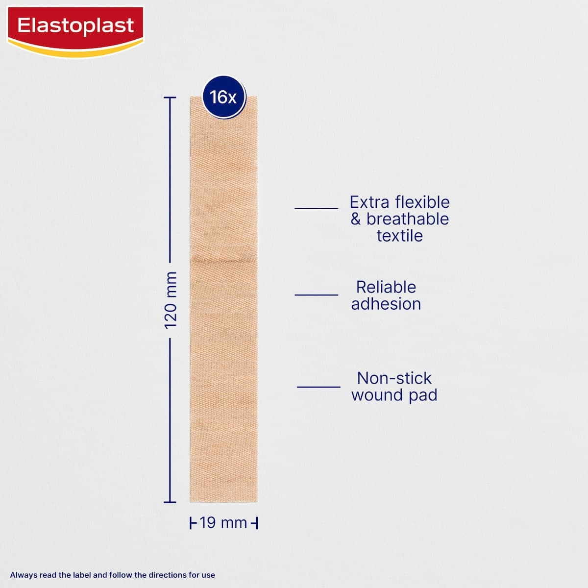 Thumbnail Elastoplast Flexible Fabric Finger Strips 16 Pack