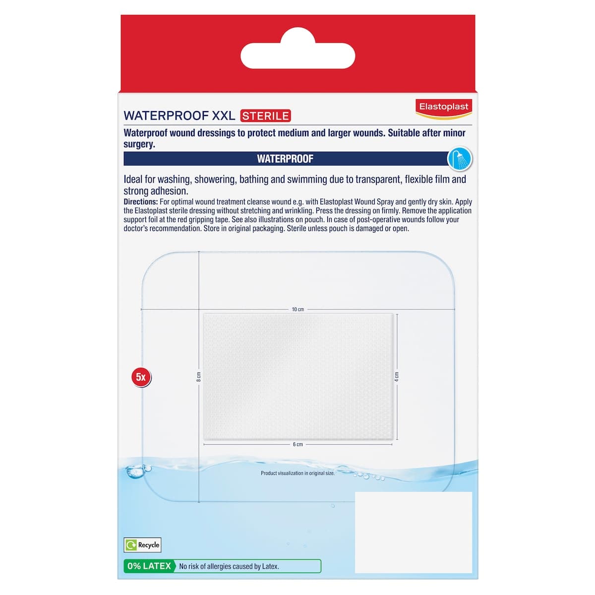 Thumbnail Elastoplast Aqua Protect Dressing XXL 8cm x 10cm 5 Pack