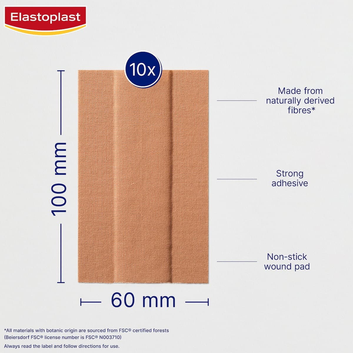 Thumbnail Elastoplast Green & Protect Wound Dressing 6cm x 1m